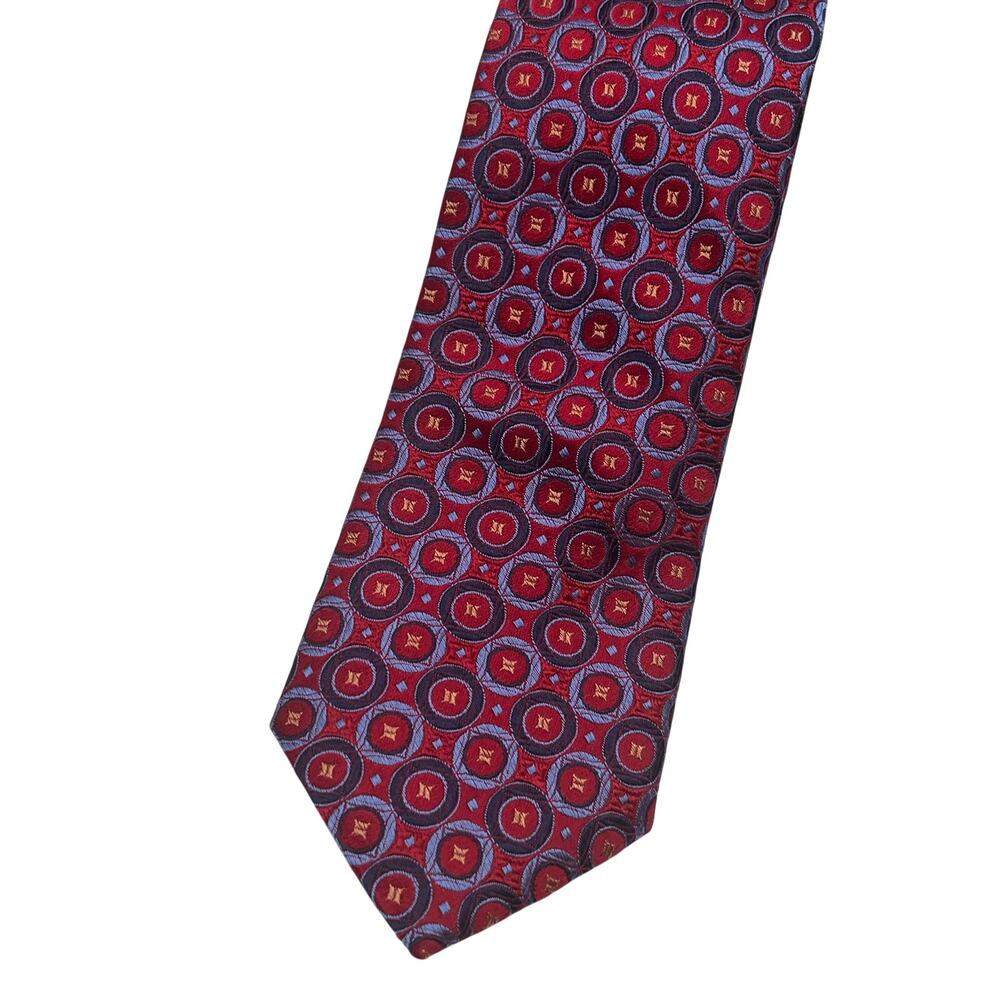 NWT $80 Ted Baker Silk Red Blue Floral Neck Tie Made in Italy